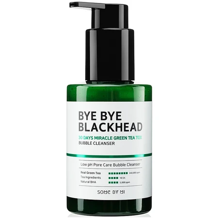 Купить SOME BY MI Bye Bye Blackhead 30 Days Miracle Green Tea Tox Bubble Cleanser – Маска-пенка против чёрных точек